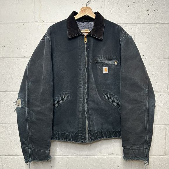 Vintage Carhartt Blanket-Lined Detroit Jacket “Black” J001 - Picture 1 of 13